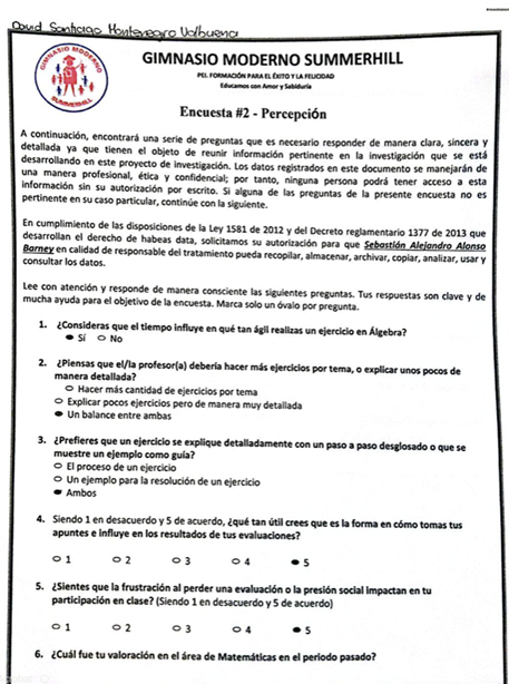 Encuesta inicial