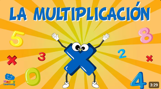 Video educativo sobre multiplicación